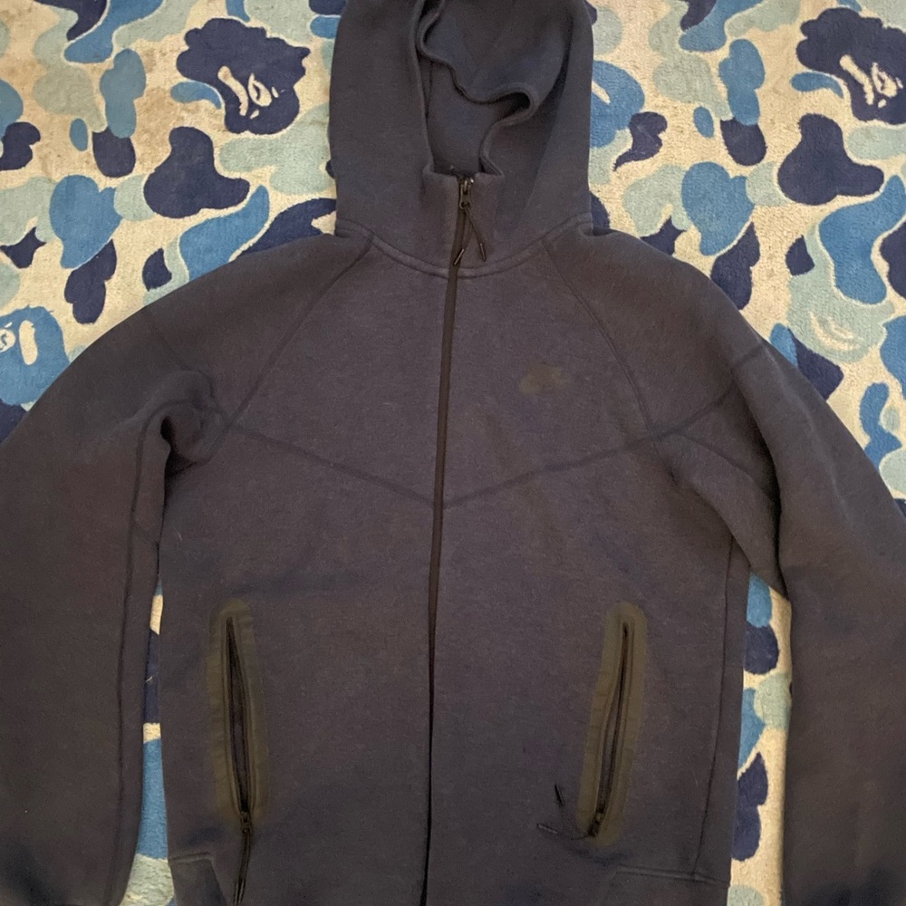 Dark Blue Zip-Up Hoodie